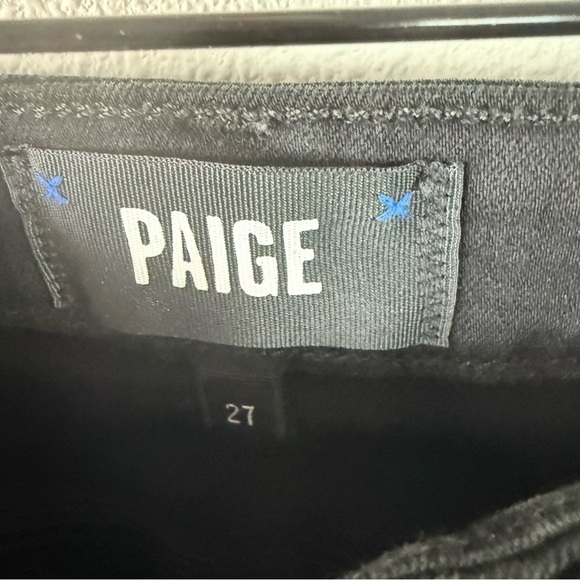PAIGE Gemma Straight Leg Jeans Black Shadow Denim Casual Women’s Size 27 - Picture 6 of 12